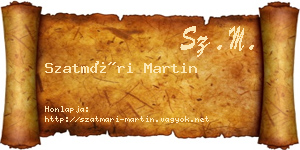 Szatmári Martin névjegykártya