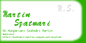 martin szatmari business card